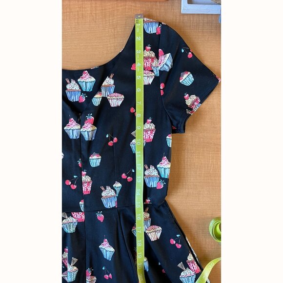 ATTIC SALT - Cupcake and Cherry Midi Dress - with pockets!! - Picture 3 of 11